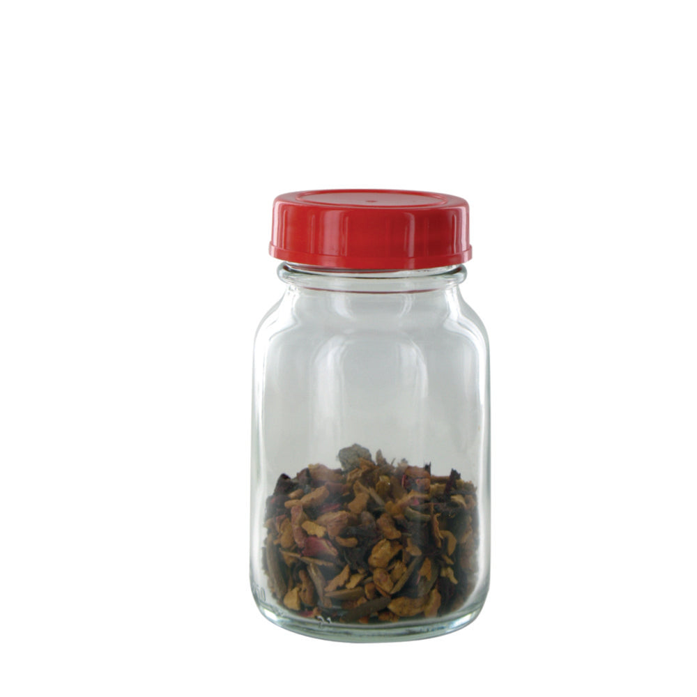 Breedhalsfles RK 250 GT 250 ml, schroefdraad Ø 55 mm, helder glas, met sluiting
