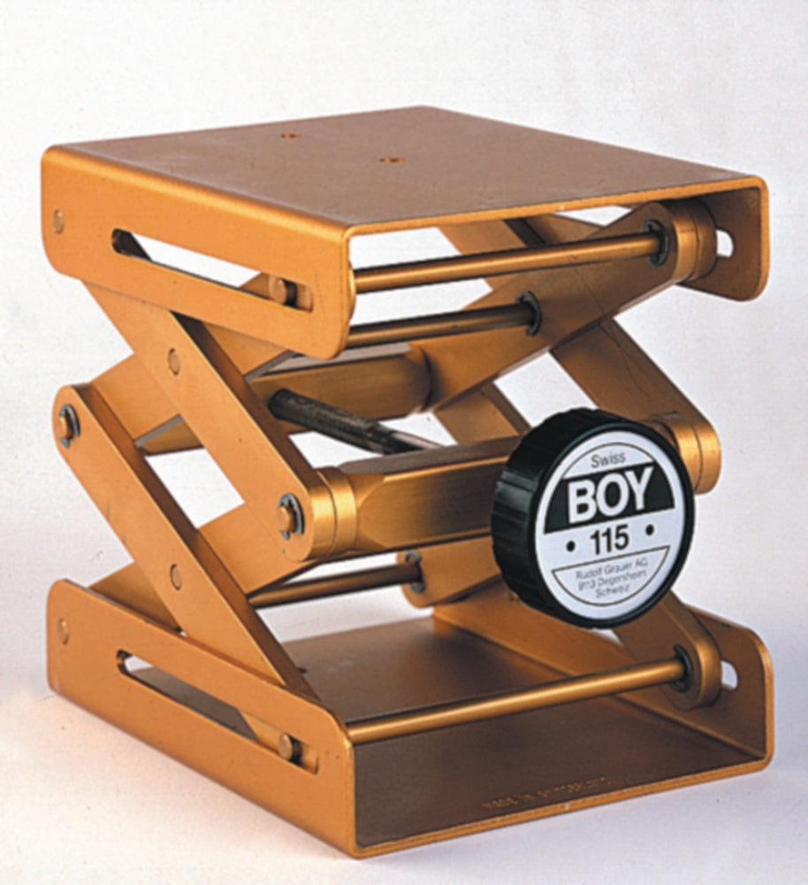 Labkruk Swiss Boy 115, aluminium, plaat 122x150 mm, draagvermogen 80 kg