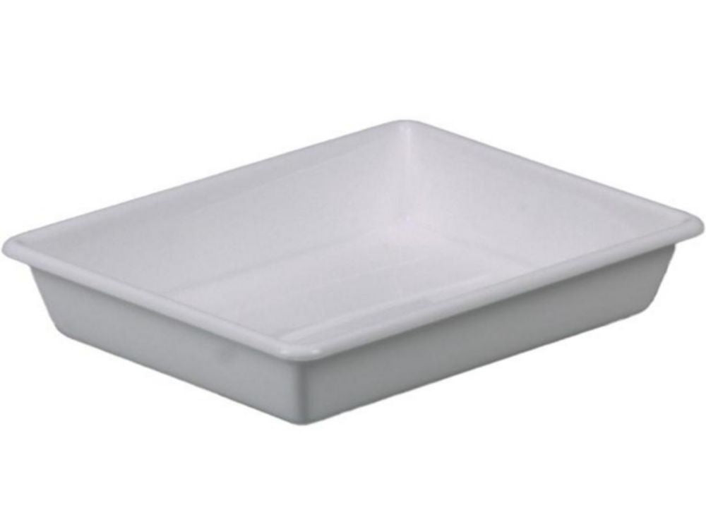 Laboratoriumbak 180 x 225 x 45 mm, wit PP, (bodem van de bak 180 x 225 mm)