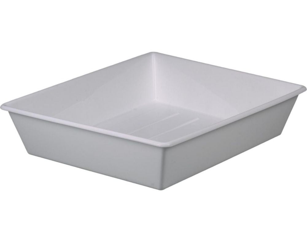 Laboratoriumbak 534 x 634 x 140 mm, wit PP, (bakbodem 400 x 500 mm)