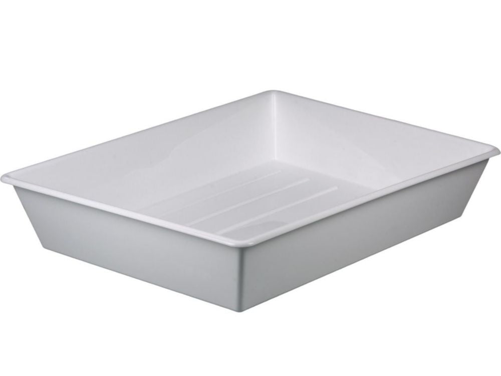 Laboratoriumbak 648 x 846 x 160 mm, wit PP, (bakbodem 500 x 700 mm)