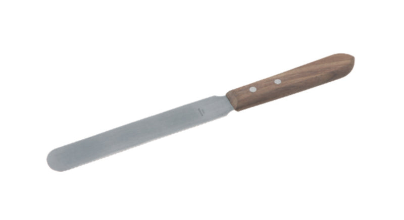 Productfoto van Spatel 250 mm, RVS houten heft  Ø 1 mm, 150 x 22 mm