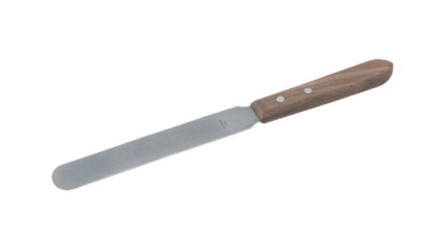 Productfoto van Spatel 250 mm, RVS houten heft  Ø 1 mm, 150 x 22 mm