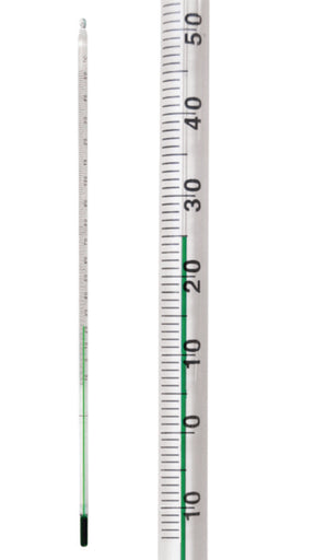 Staafthermometer -10 - +110°C  groen gevuld, lengte 300 mm