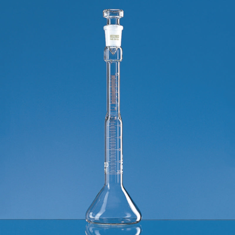 Productfoto van Maatkolf 100 ml, NS19/26  glazen stop, tbv oliegehaltes