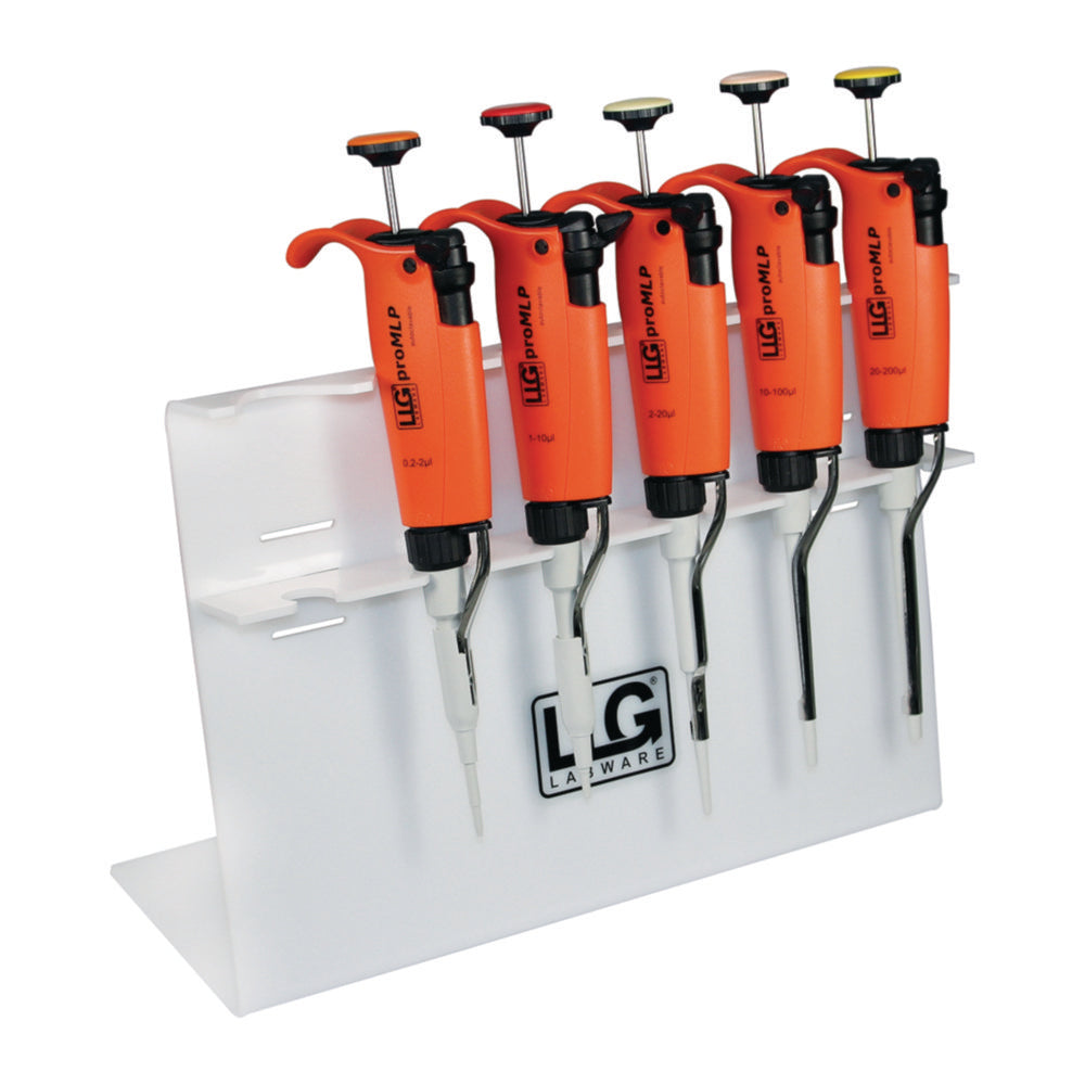Rek voor 4 Mikroliterpipetten  wit, LLG labware
