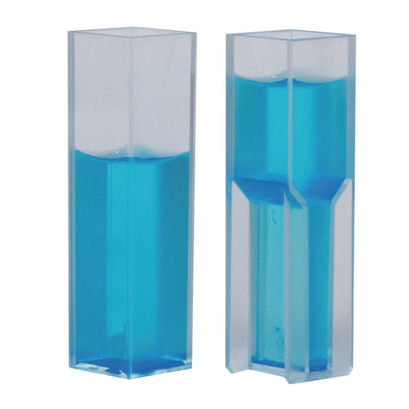 Kuvet, weglengte 10mm, PS, UV 340-900 nm, 1,6ml, Halfmicro