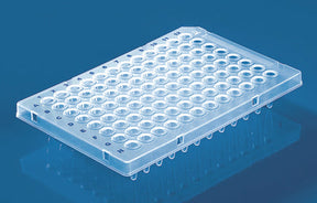 PCR-platen, 96-Well, 0,2ml helder  PP,stand. profiel, halve rok 