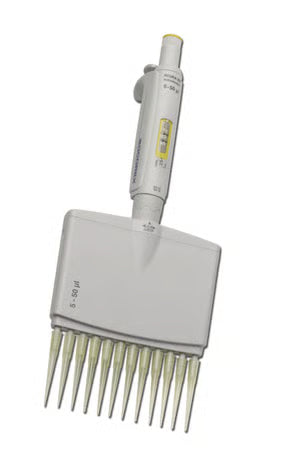 Acura® manual 855 multikanaal pipet, 5–50 µl, 12-kanaals, verstelbaar, autoclaafbaar