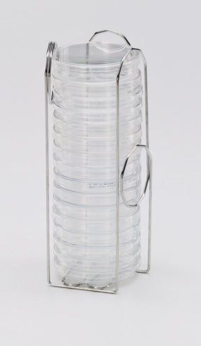 Productfoto van Petrischaalrek "standard" max 15 petrischalen 60-100mm, voor anaerobe pot "small-standard-large"