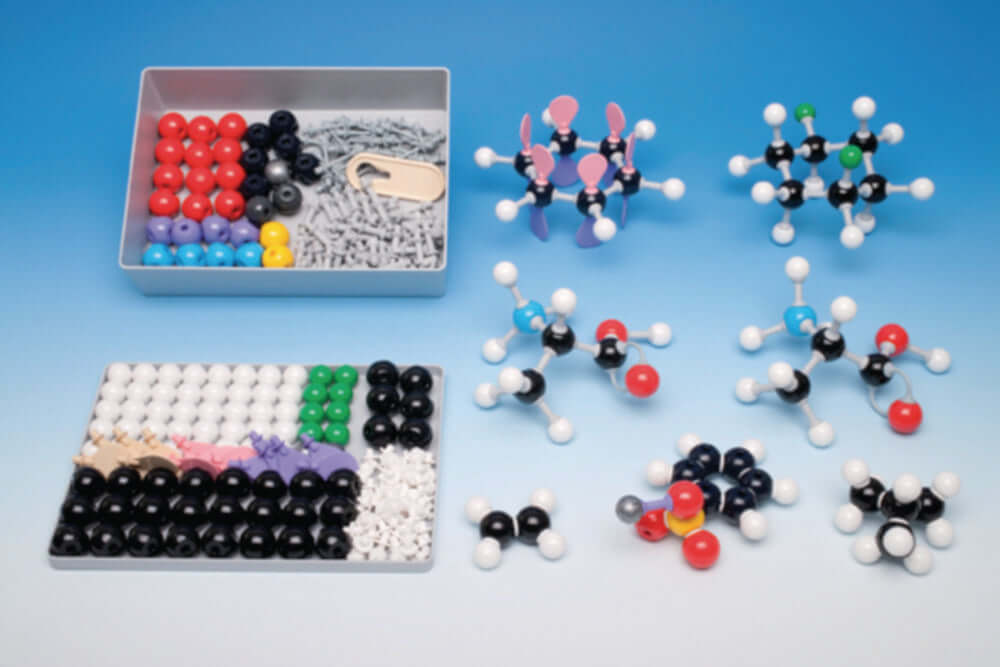 Molecuulbouwdoossysteem Molymod® | beschrijving: Organische set, groot, 111 atomen, 140 verbindingen