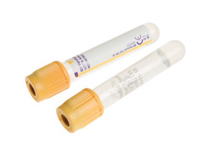 Vacutainer SST serum buis, Hg/Pl, geel