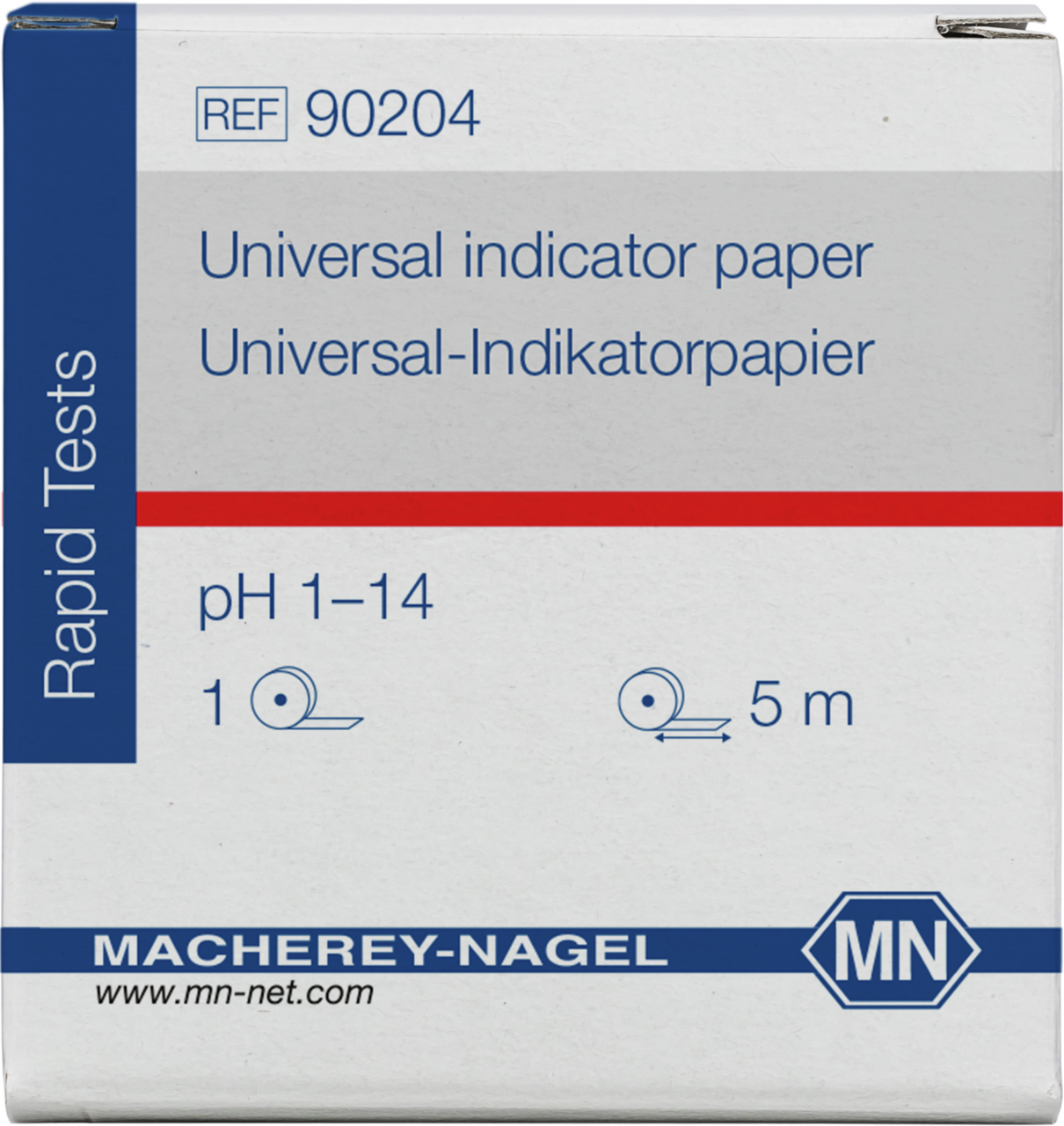 Indicatorpapier pH 1-14, universeel, in dispenser