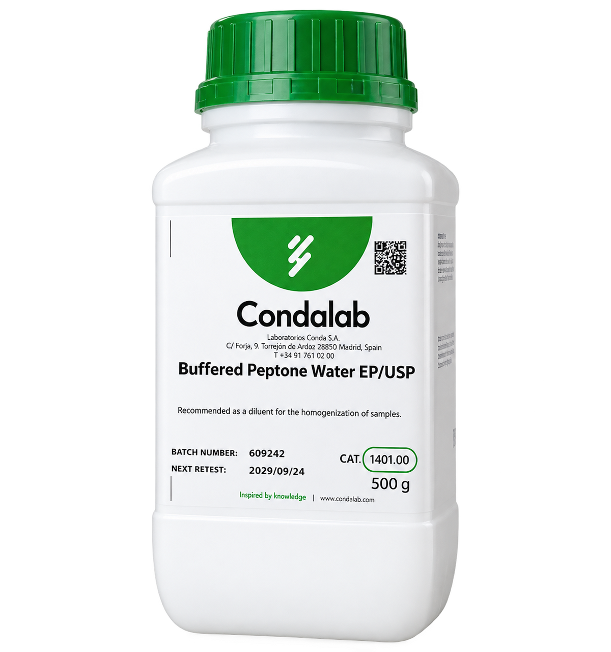Condalab Buffered Peptone Water EP/USP Cat. 1401 – gedehydrateerd medium – 500 g