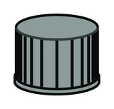 Schroefdop N8-nH blk RR or/FEP