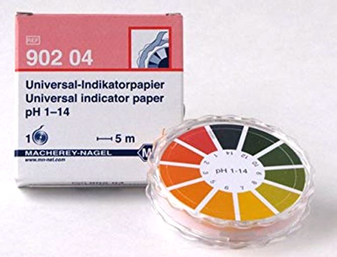 Indicatorpapier pH 1-14, universeel, in dispenser