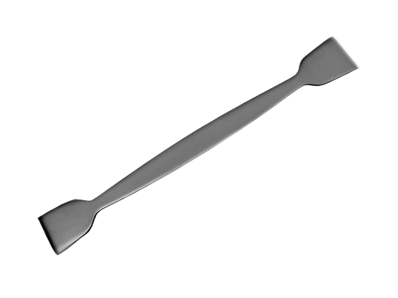 Dubbelspatel, plat, met rechte uiteinden, RVS AISI 304, 100 mm