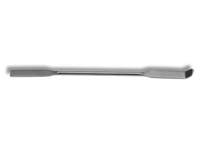 Poederspatel, recht/halfronde goot, RVS AISI 304, 210 mm