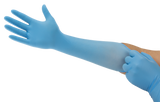 Handschoenen, Nitril, lengte 390 mm, Microflex 93-243, poedervrij, blauw
