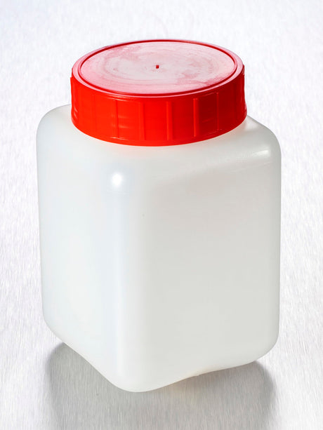 Pot HDPE 500 ml ,vierkant, steriel, met - Antonides -  Potten
