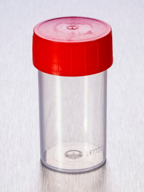 Container PP schroefdeksel rood steriel - Antonides -  Potten
