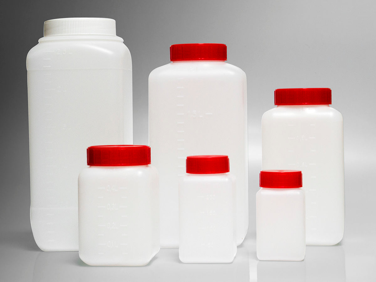Vierkante Pot Steriel HDPE met schroefdop en inlage - Antonides -  Potten