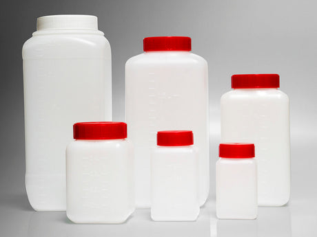 Vierkante Pot Steriel HDPE met schroefdop en inlage - Antonides -  Potten