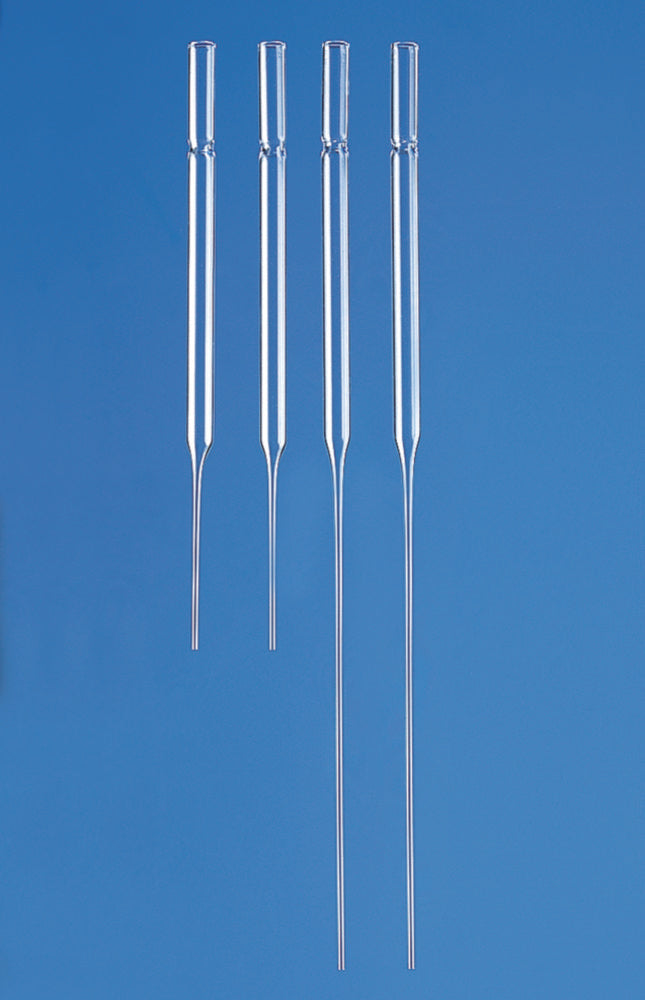 Pasteurpipetten 2 ml, glas, 145 mm, punt ca. 45 mm