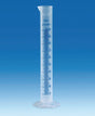 Productfoto van Maatcilinder 10 ml, PP, klasse B, 145 mm, hoog model, blauwe maatverdeling