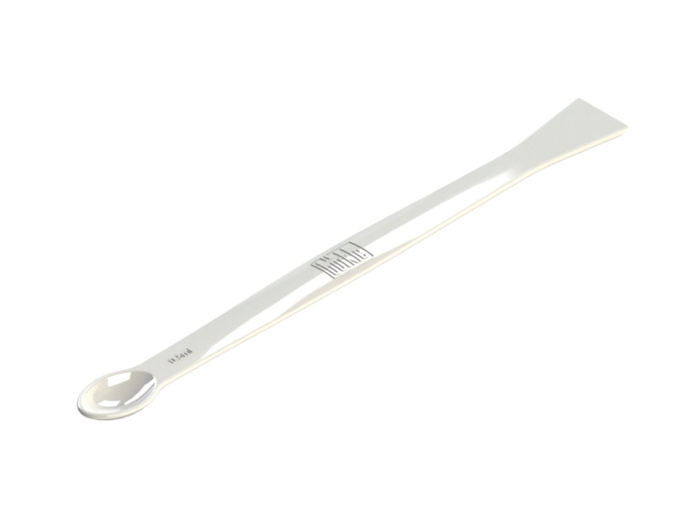 LaboPlast lepelspatel, PS lepel 0,5 ml, spatel 17 mm, per stuk verpakt, gammagestileerd, verpakking van 100