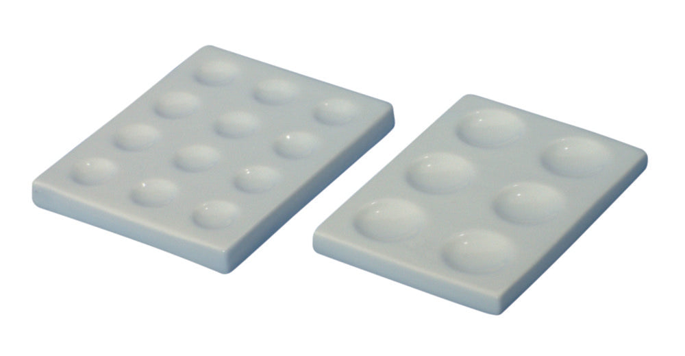 Druppelplaat, porselein 17 x 91 x 115 mm, 12 uitsp. Ø