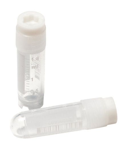 Cryovials 1,2 ml, PP, steriel, binnendraad, met starand, schrijfvlak