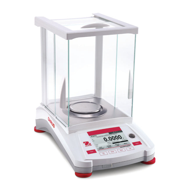 Analytische balans Adventurer AX324 320g, stapgrootte 0,1 mg, interne kalibratie, weegplaat Ø 90 mm