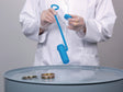 Productfoto van Monsternemer voor vloeistoffen "DispoDipper"  100 ml, dompeldiepte 270 mm, PP blauw