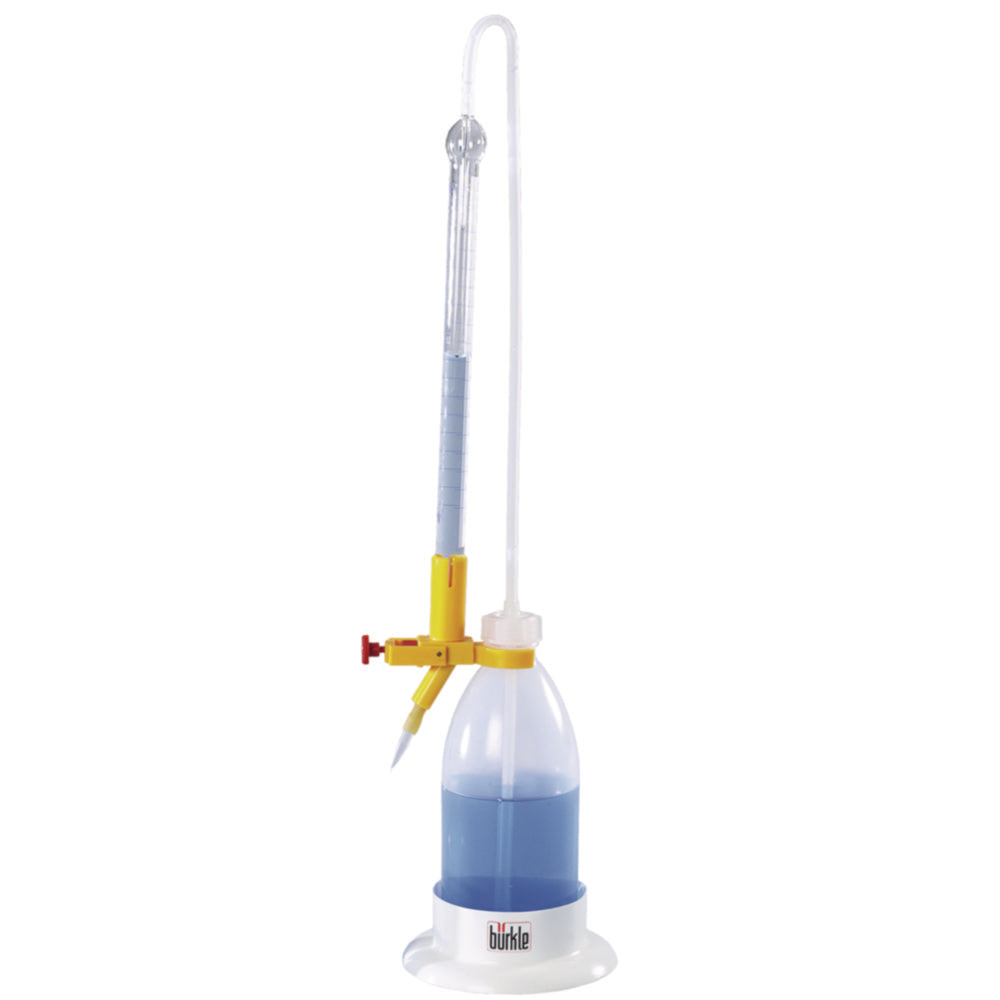 Buret automatisch, 5:0,05 ml, volgens Schilling, borosilicaatglas 3.3, met Schellbach-streep