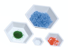 Weegschuitje, PS, 127 x 89 x 31mm, hexagonaal, wit