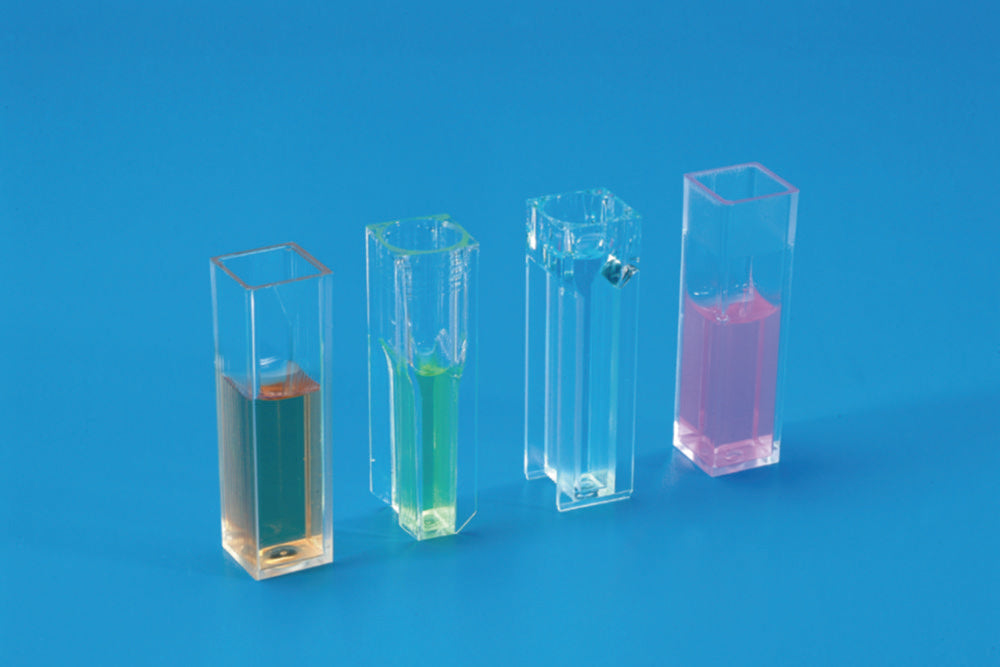 Semimicrocuvette 2,5 ml, PMMA, hoge vorm, verpakking van 100 stuks