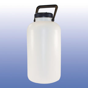 Productfoto van Fles 5L, Draagfles, HDPE, Wijdmonds, Wit, met dop
