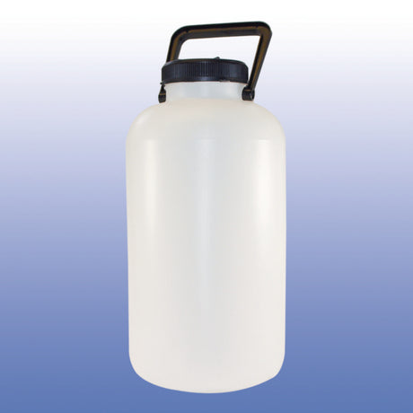 Productfoto van Fles 10L, Draagfles, HDPE, Wijdmonds, Wit, met dop
