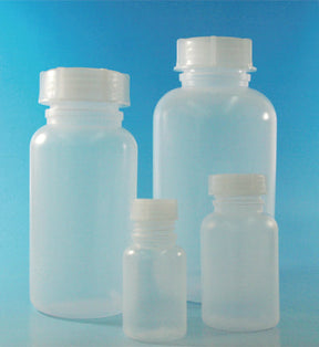 Fles, LDPE, naturel, met schroefdop, wijdmonds 