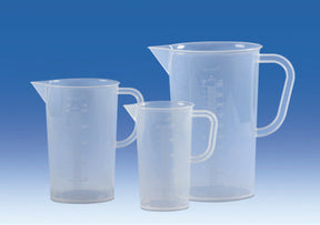 Maatkan, PP, met handgreep en tuit. Geschikt voor levensmiddelen. 